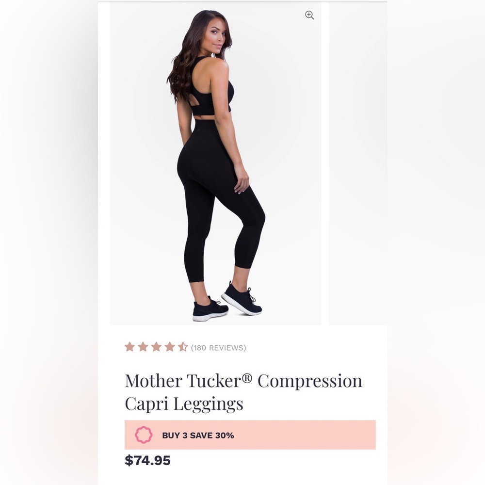 BellyBandit Mother Tucker 3/4 crop legging in black